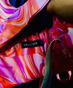 Swirl Print Halter Top