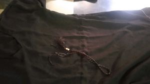 Elegant Black Abaya with Silver Detail