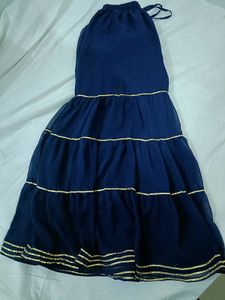 Tiered Navy Blue Plazzo