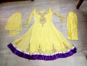 Yellow Anarkali Suit For Women ( Full Set)