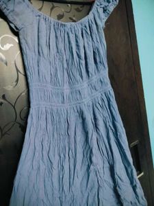 Off Shoulder Dusty Blue Dress Westside