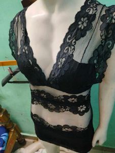 Black Lace Mini Dress