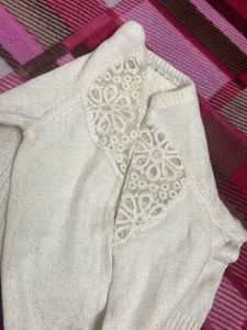 Elegant Cream Knit Sweater