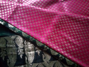 Pure Benarasi Saree(pink&amp; Green)