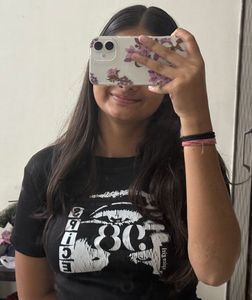 Graphic Print Black T-Shirt