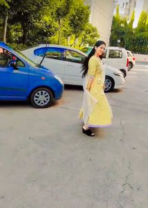 Yellow Printed Kurta Set