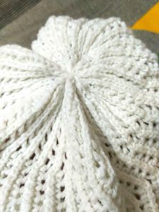 White Knit Beanie