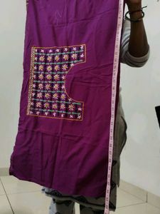 Beautiful Embroidered Purple Color Blouse Piece
