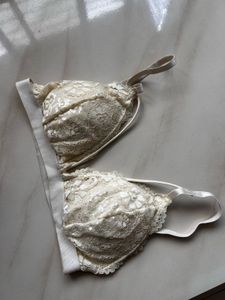 Off White Lacey Bra