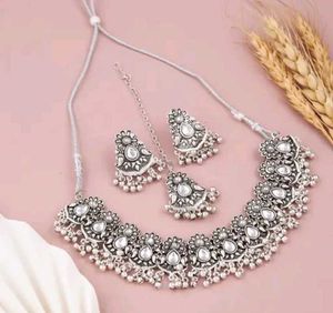 Silver Oxidized Jewelry Set