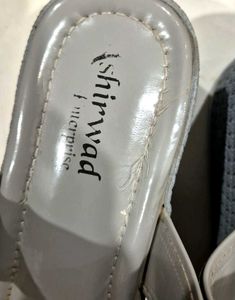 Grey And Silver Block Heels