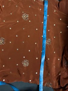 heavy embroidery crep suit