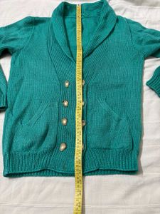 Teal Knit Cardigan