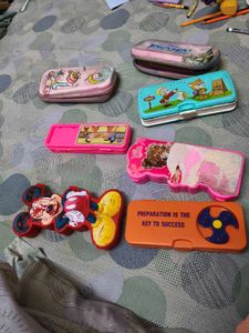 Combo Of 7 Pencil Box &amp; Poches In Good Condition