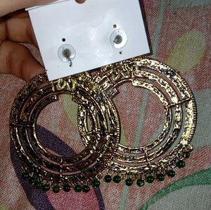 Green Fashion Earrings