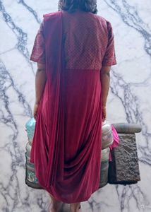 Draped Maroon Dress
