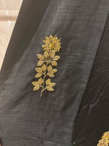 Black Top With Dupatta. Jardosi Work