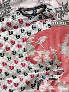 Black And White Kurta Set
