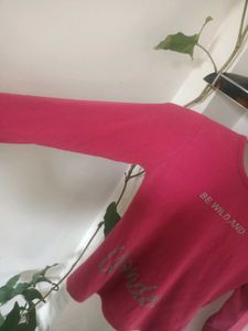 Pink &#39;Be Wild&#39; Long Sleeve Top