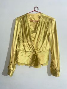 Yellow Peplum Top