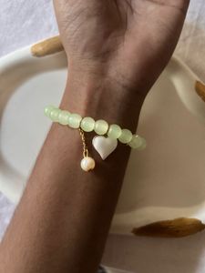 Heart Charm Beaded Bracelet