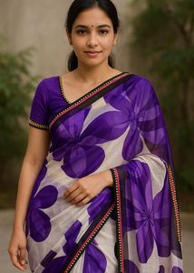 4 Combo Satin Crepe Soft  Saree