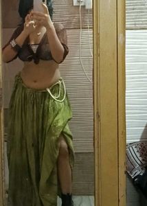 Green Maxi Fairycore Skirt
