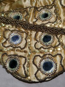 Golden Clutch With Mirror Work