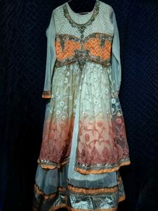 Mastani Style Anarkali Dress - 4-Piece Set