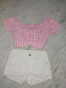 Sale ❗️Cute pinteresty Pink Top & Shorts Set