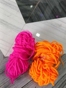Hot Pink and Orange Yarn Bundle