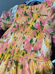 Floral Print Midi Dress-XL