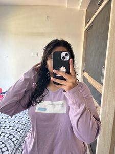 Bonkers lavender full sleeves tshirt🤍