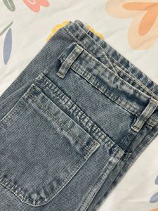 Women Jeans Flared High Rise Low Distress Heavy Fa