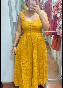 Cute Yellow Maxi Dress - Size Xs