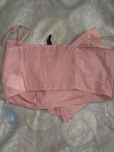 Cute Pink Bow Crop Top
