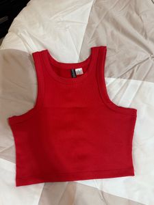 Red Crop Tank Top