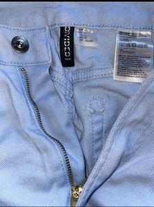 H&amp;m Blue High waist Twill Trouser