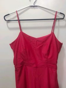 Red party wear gown