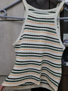 H&amp;M Striped Ribbed Tank Top