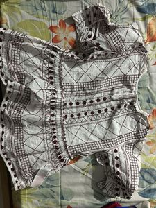 White Embroidered Top