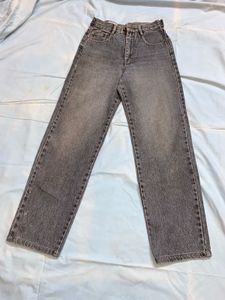 High Waist Wide Straight Fit Jeans
