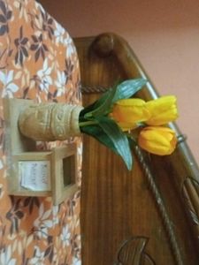 Flower Pot With Pen Holder/Makeup Brush Holder