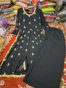 Black Embroidered Salwar Kameez Suit