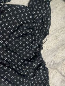 Black &amp; White Patterned Dress