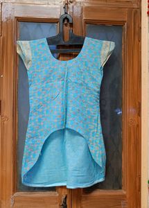 Banarsi Fabric High Low Rise Top