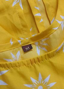 Yellow Floral Print Kurta