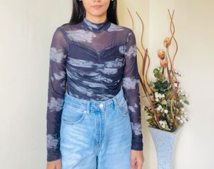 Mesh Long Sleeve Top