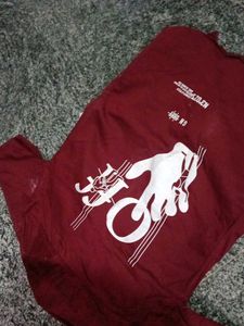 Maroon Graphic Short Sleeve Shirt
