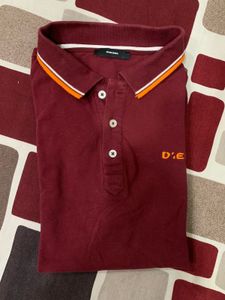 Diesel Maroon Polo Shirt